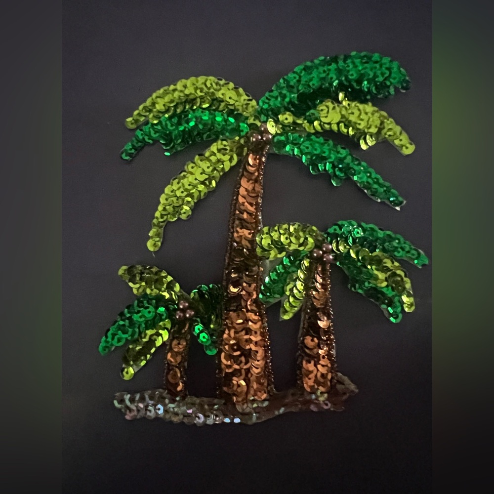 Large Sequin Palm Tree appliqué